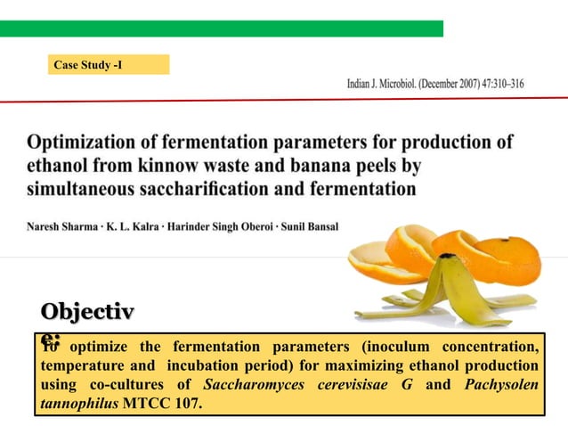 Bioethanol production from fruits and vegetable wastes | PPTX ...