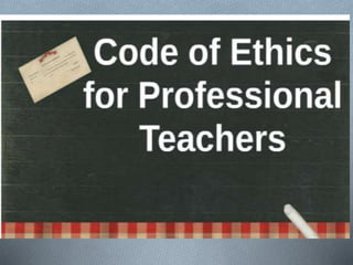 Code Of Ethics For Professional Teachers In The Philippines Code Of Ethics For Professional Teachers In The Philippines