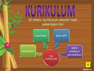 TIM
KURIKULUM
konsultan
suervisor, para ahli
para
profesor
pendidikan
 
