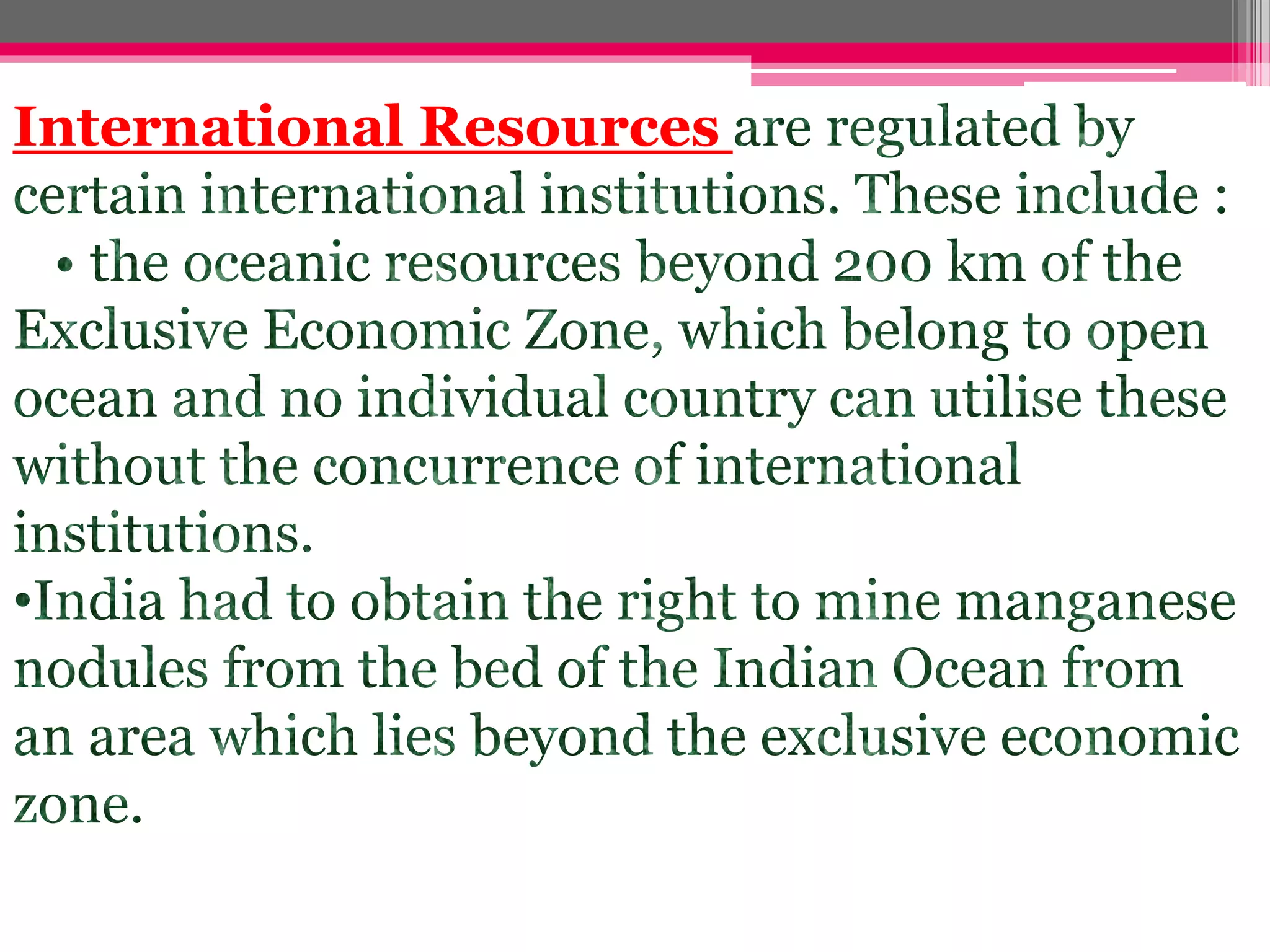 International Resources
 