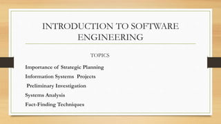 INTRODUCTION TO SOFTWARE ENGINEERING | PPTX