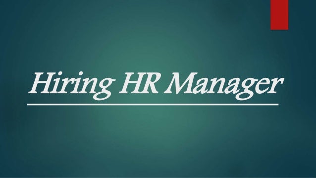 Image result for hiring HR Manager