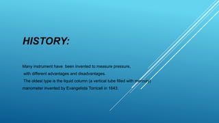 application of manometer | PPT