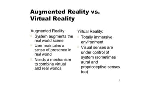 Virtual Reality & Augmented Reality | PPTX