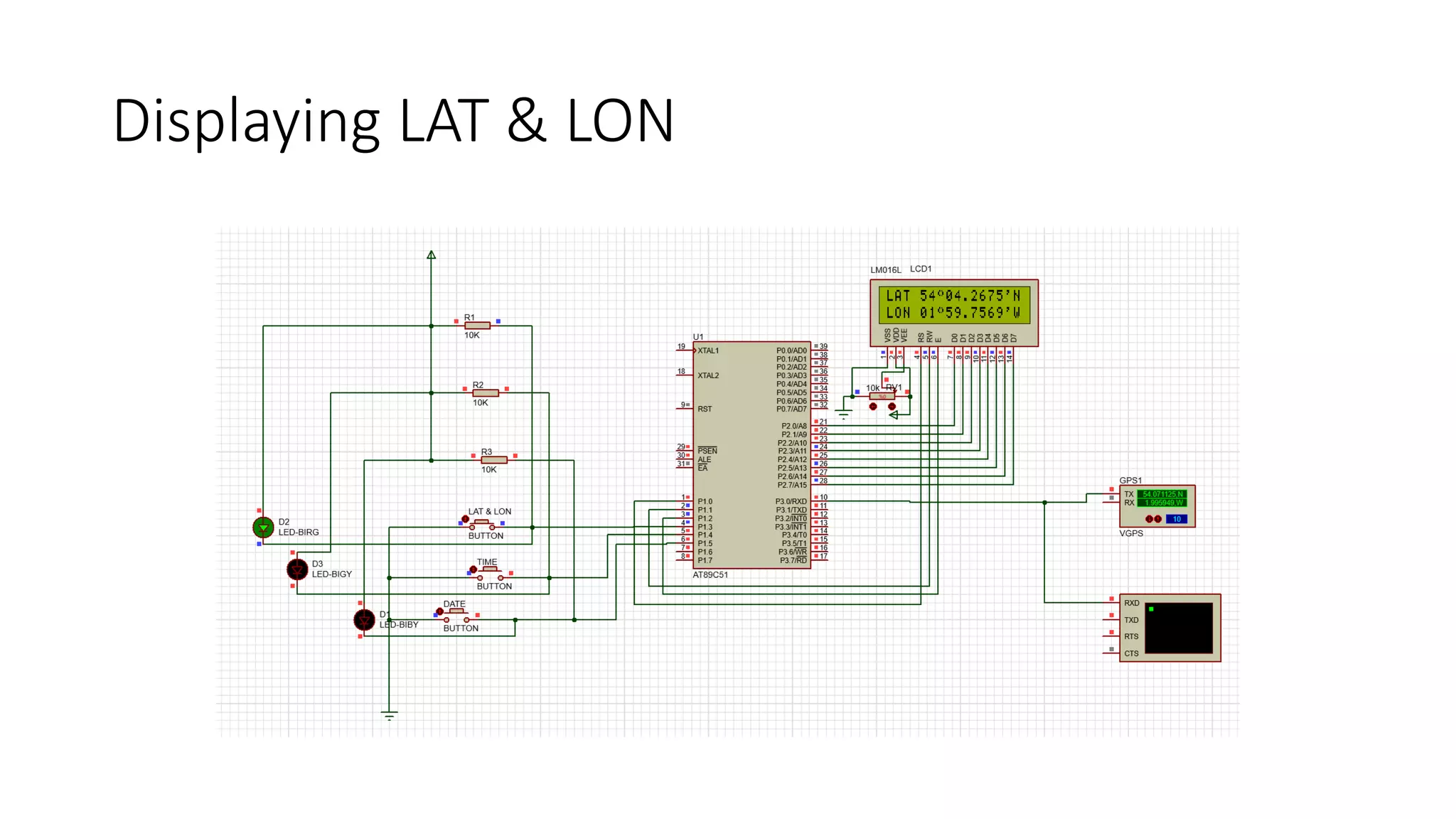 Displaying LAT & LON
 