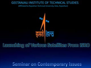 GEETANJALI INSTITUTE OF TECHNICAL STUDIES
(Affiliated to Rajasthan Technical University, Kota, Rajasthan)
 