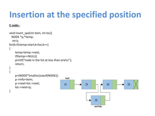 Linked list using Dynamic Memory Allocation | PPT