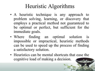 ADVANCED OPTIMIZATION TECHNIQUES META-HEURISTIC ALGORITHMS FOR ...