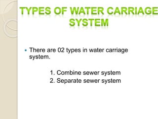 water carriage and sewage system | PPTX
