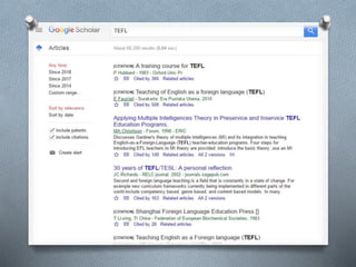 Scholarly Search Engines( Google Scholar)