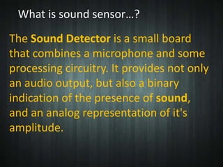 sound sensor | PPTX