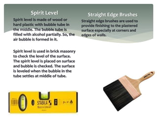 construction tools | PPTX