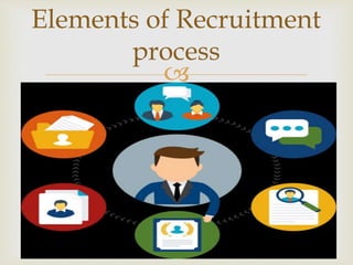 
Elements of Recruitment
process
 