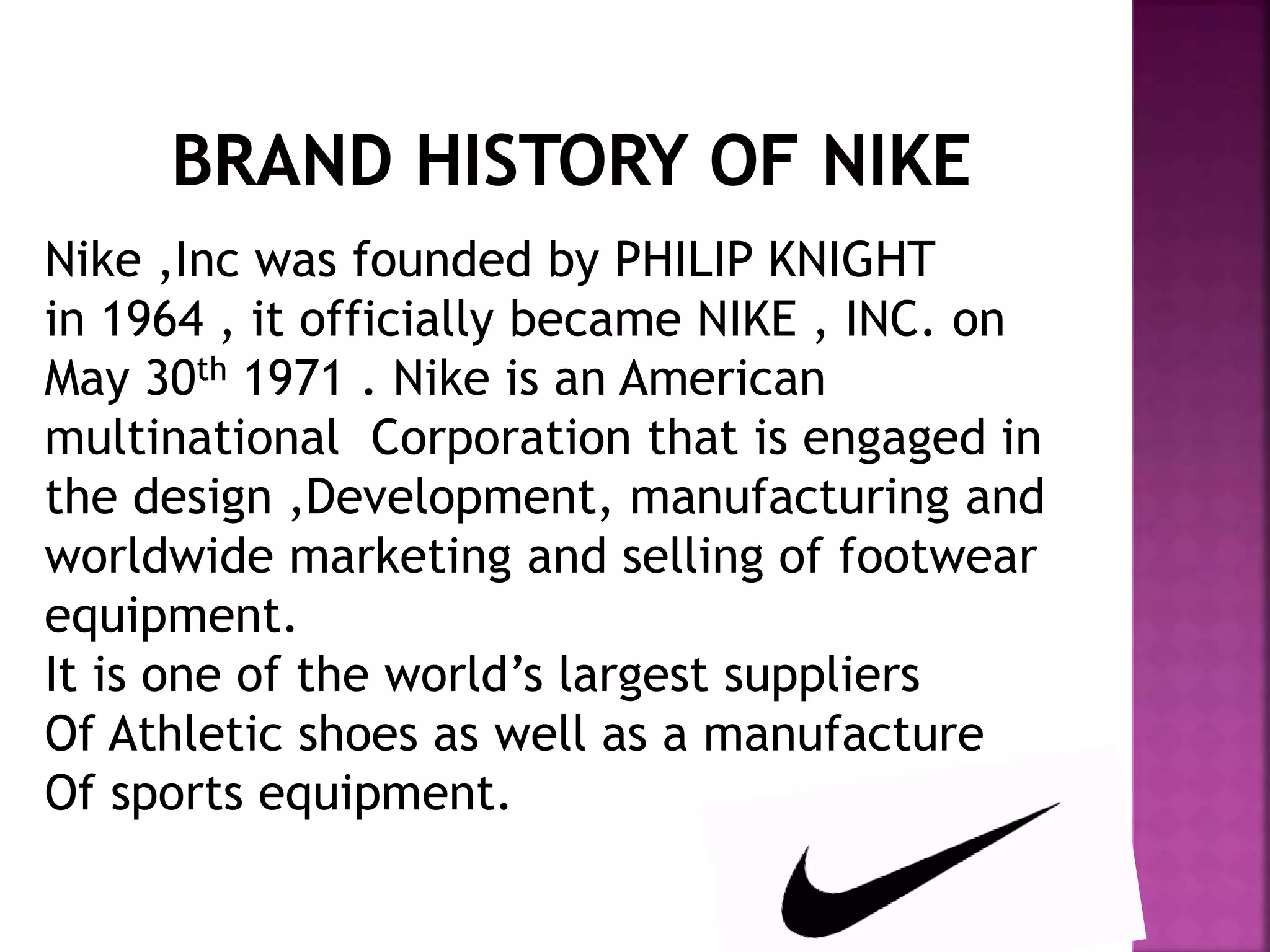 nike supply chain management ppt