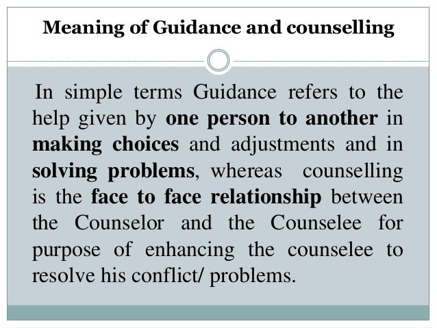 Guidance And Counseling