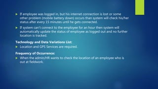 presentation on Android Employee tracker (Requirement gathering). | PPTX