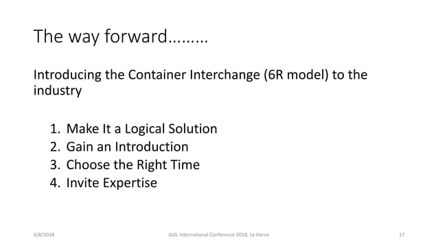 Container Interchange: the 6 R Model Approach | PPT