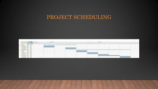 PROJECT SCHEDULING
 