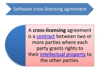 cross licensing agreement