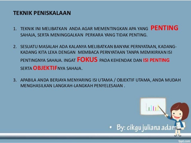 Image result for teknik asas pemikiran komputasional teknik peniskalaan