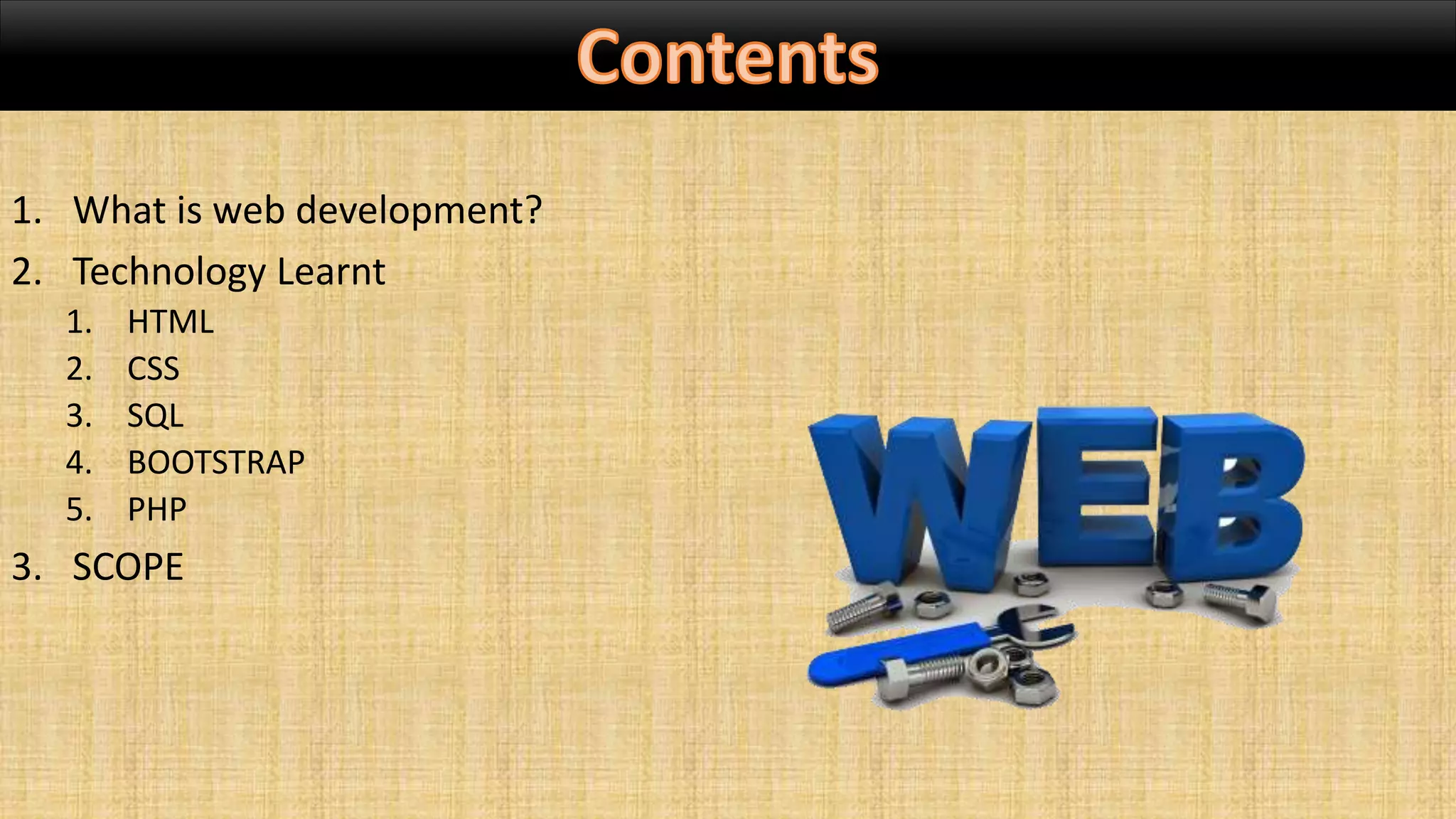 Web development | PPT