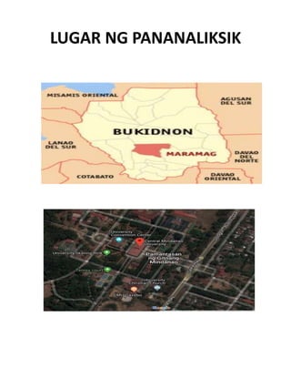 LUGAR NG PANANALIKSIK
 