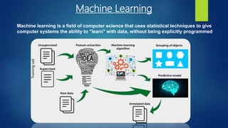 Machine Learning
Machine learning is a field of computer science that uses statistical techniques to give
computer systems...