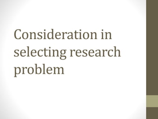 research problem AND its characteristics | PPTX | Education