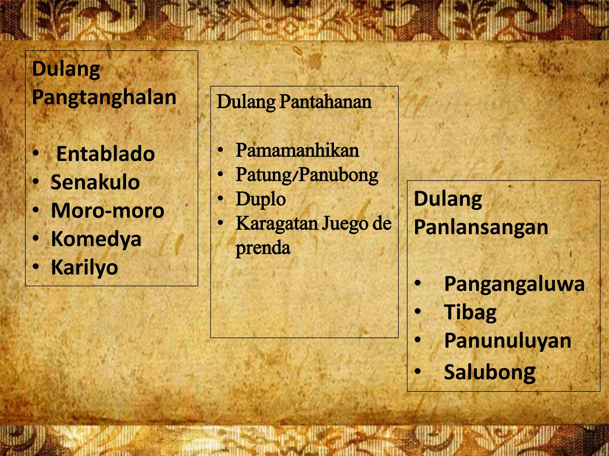 Mga Uri ng Dula | PPTX