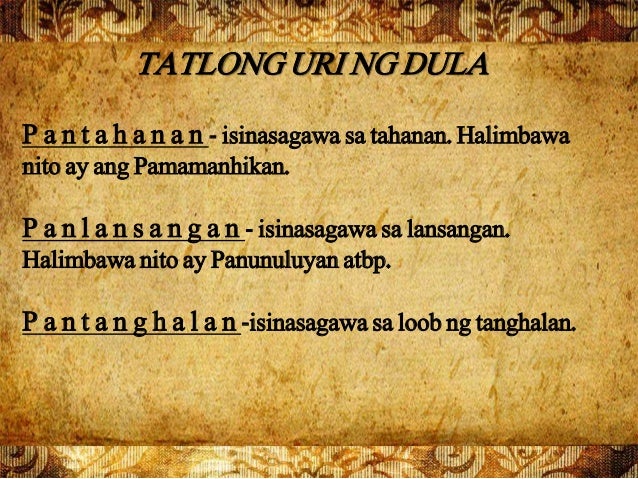 Halimbawa Dulang Panlansangan - gekiteki halimba