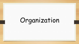 Organization
 