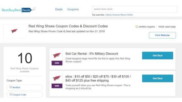 red wing in store coupons 2018