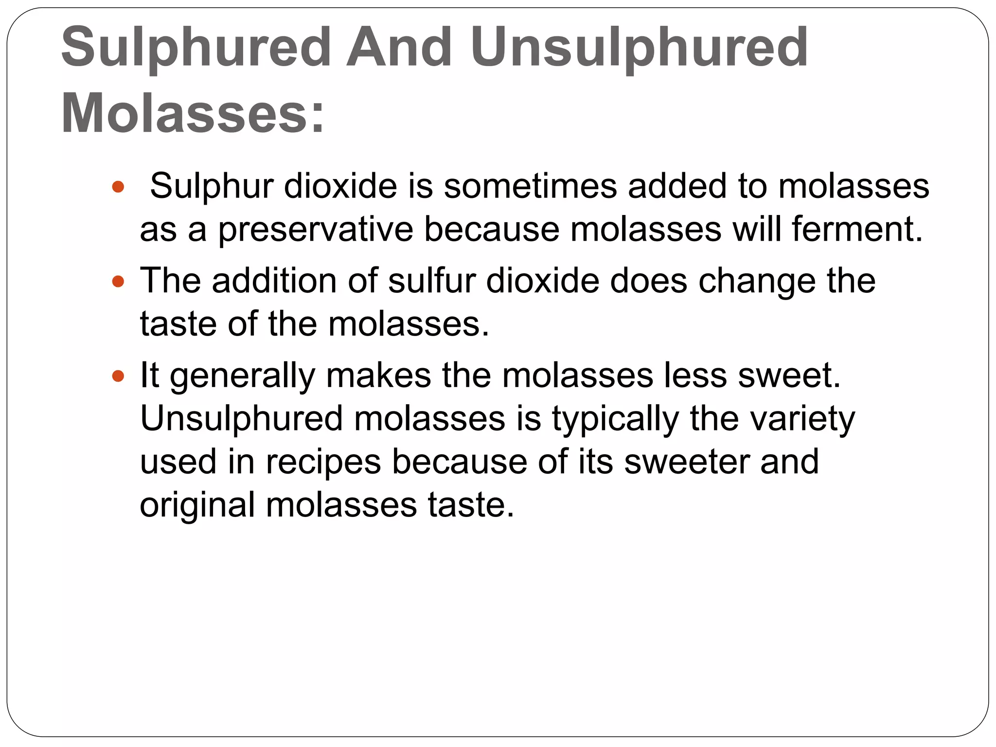 Molasses and ethyl Alcohol production From Molasses | PPTX