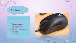 Input and Output devices | PPTX