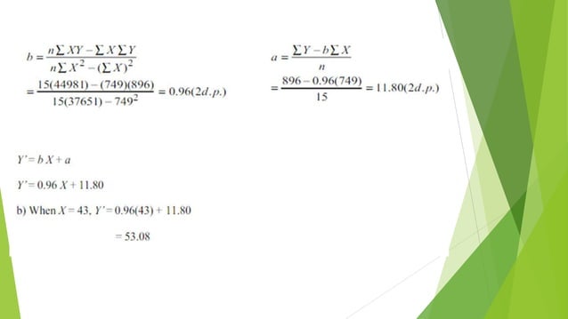 statistics linear progression | PPT