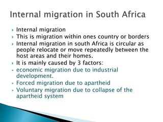 Population distribution and economic development in South Africa | PPTX