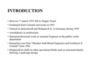 Shankarnath Rimal Contemporary Architects Of Nepal | PPTX