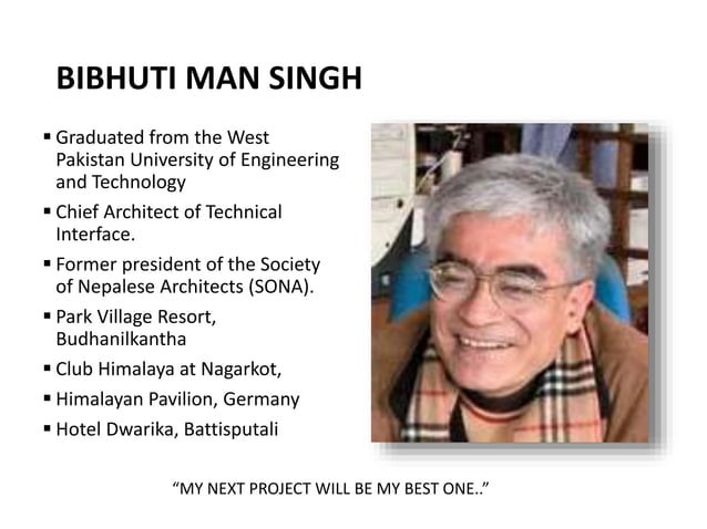 Shankarnath Rimal Contemporary Architects Of Nepal | PPTX