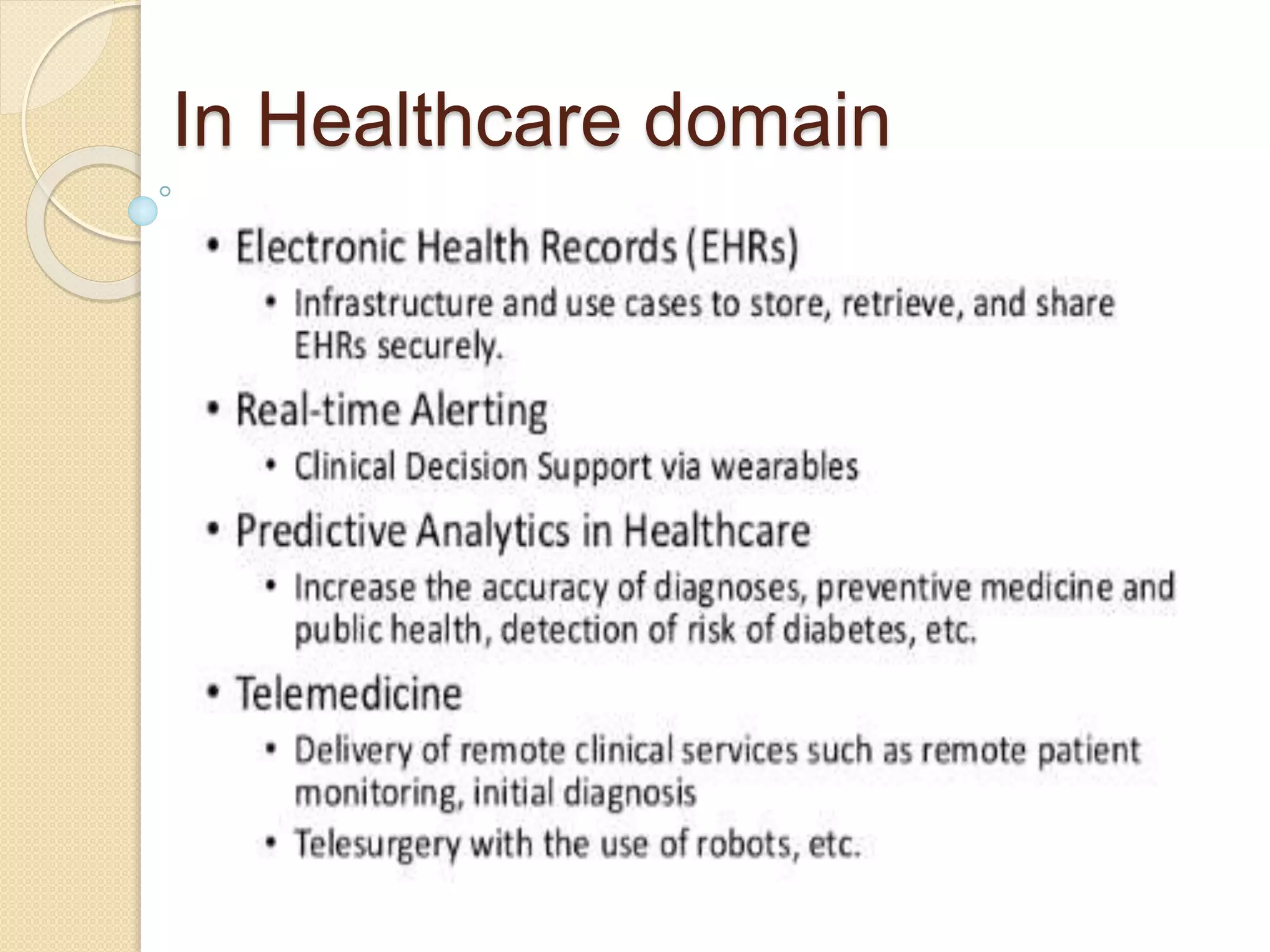 In Healthcare domain
 