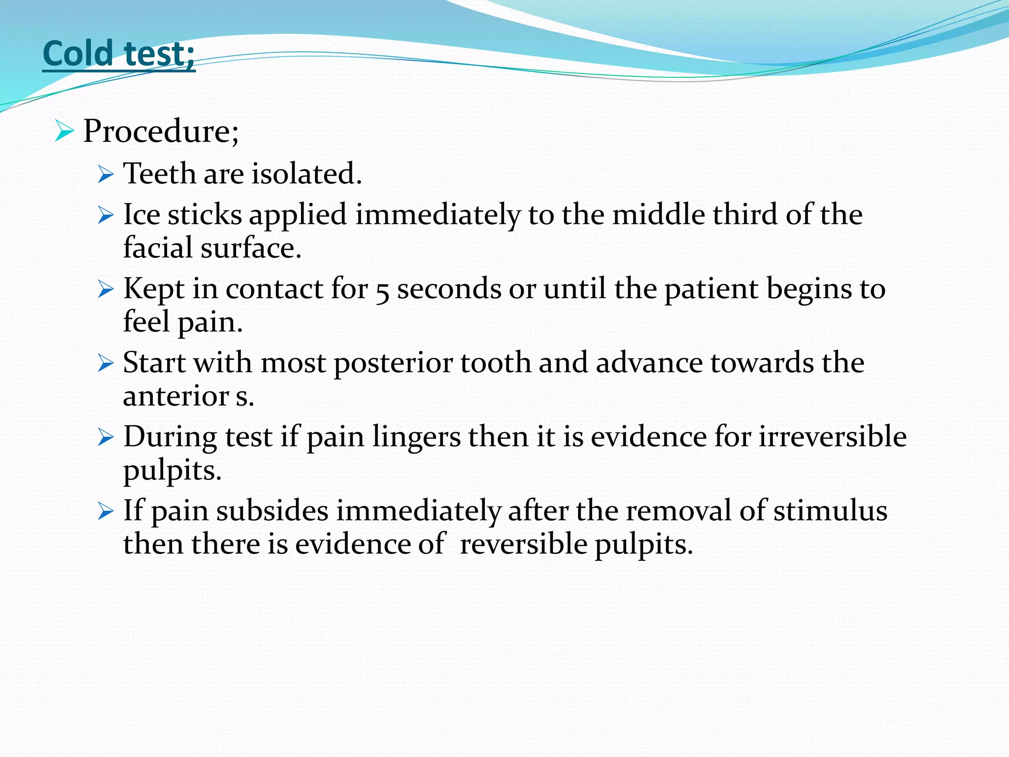 diagnosis of pulpal pathologies | PPTX