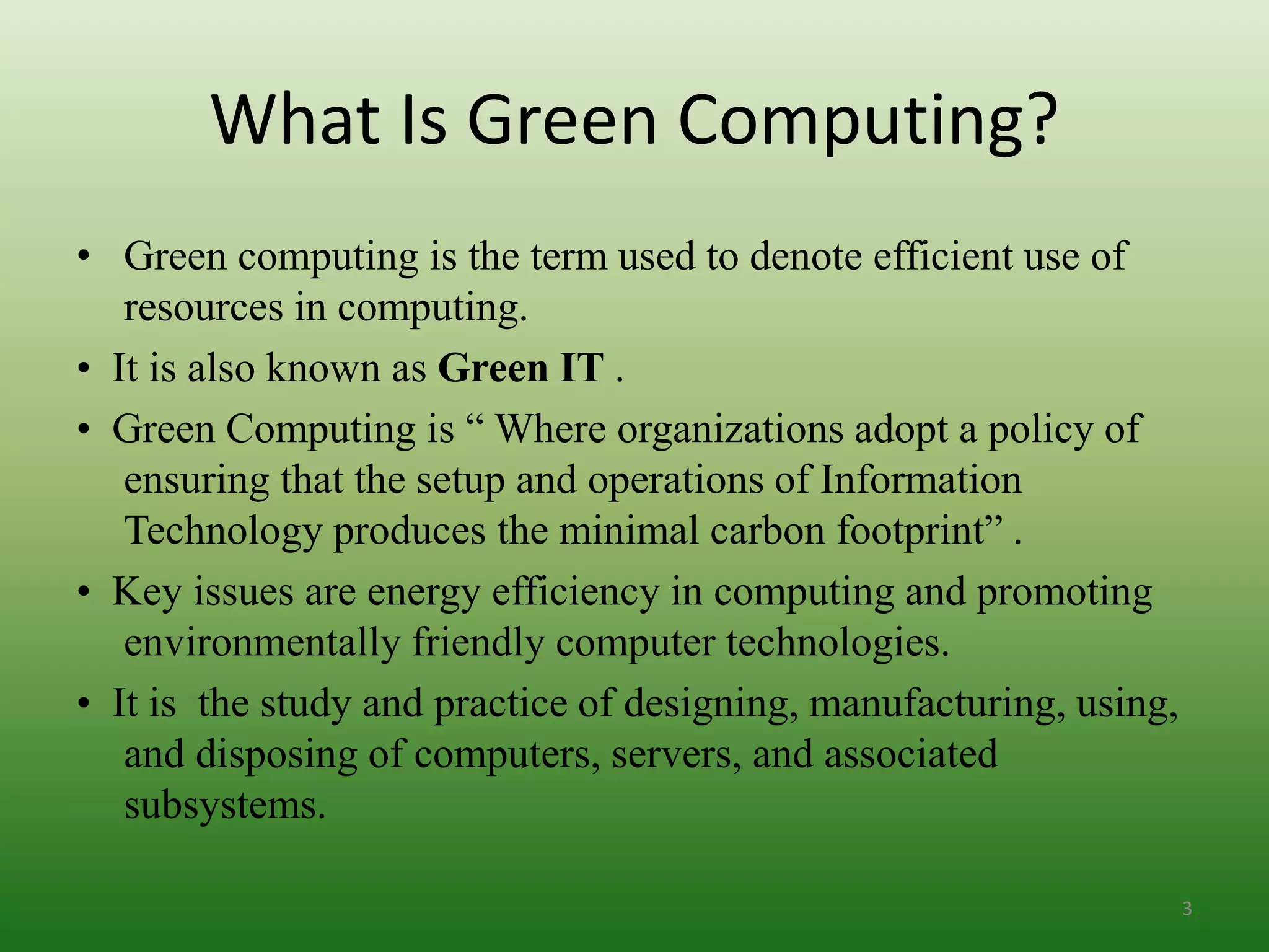Green Computing | PPT
