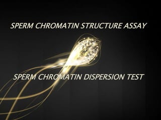 SPERM CHROMATIN STRUCTURE ASSAY
SPERM CHROMATIN DISPERSION TEST
 