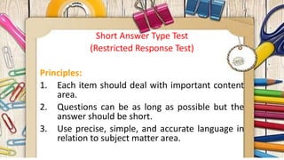 Placement and Achievement Test | PPTX