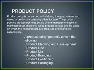 Product Policy Example Industrial Products | PPTX
