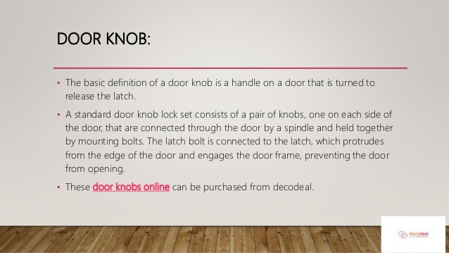 The Different Parts Of A Door