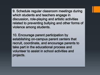 Violence and Bullying 