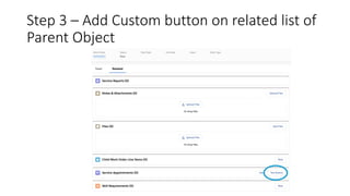 Using Aura component with custom list button | PDF