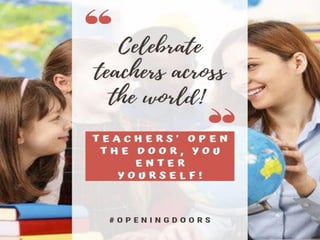 Let’s celebrate World Teacher’s Day!