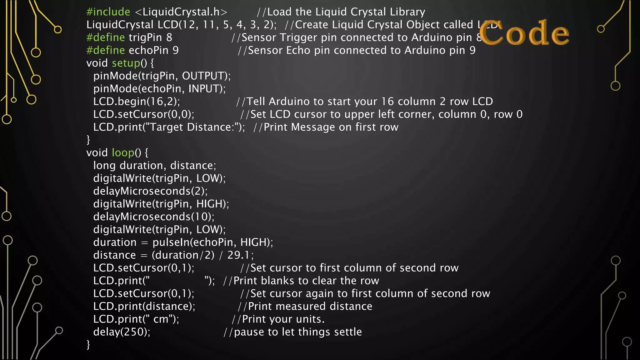 Distance measurement using Ultrasonic sensor on Arduino Uno | PPT