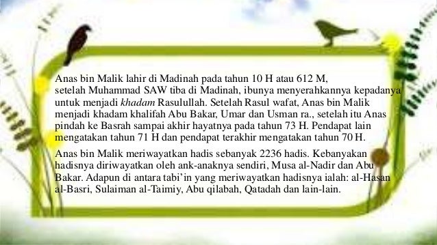 Biografi Anas Bin Malik